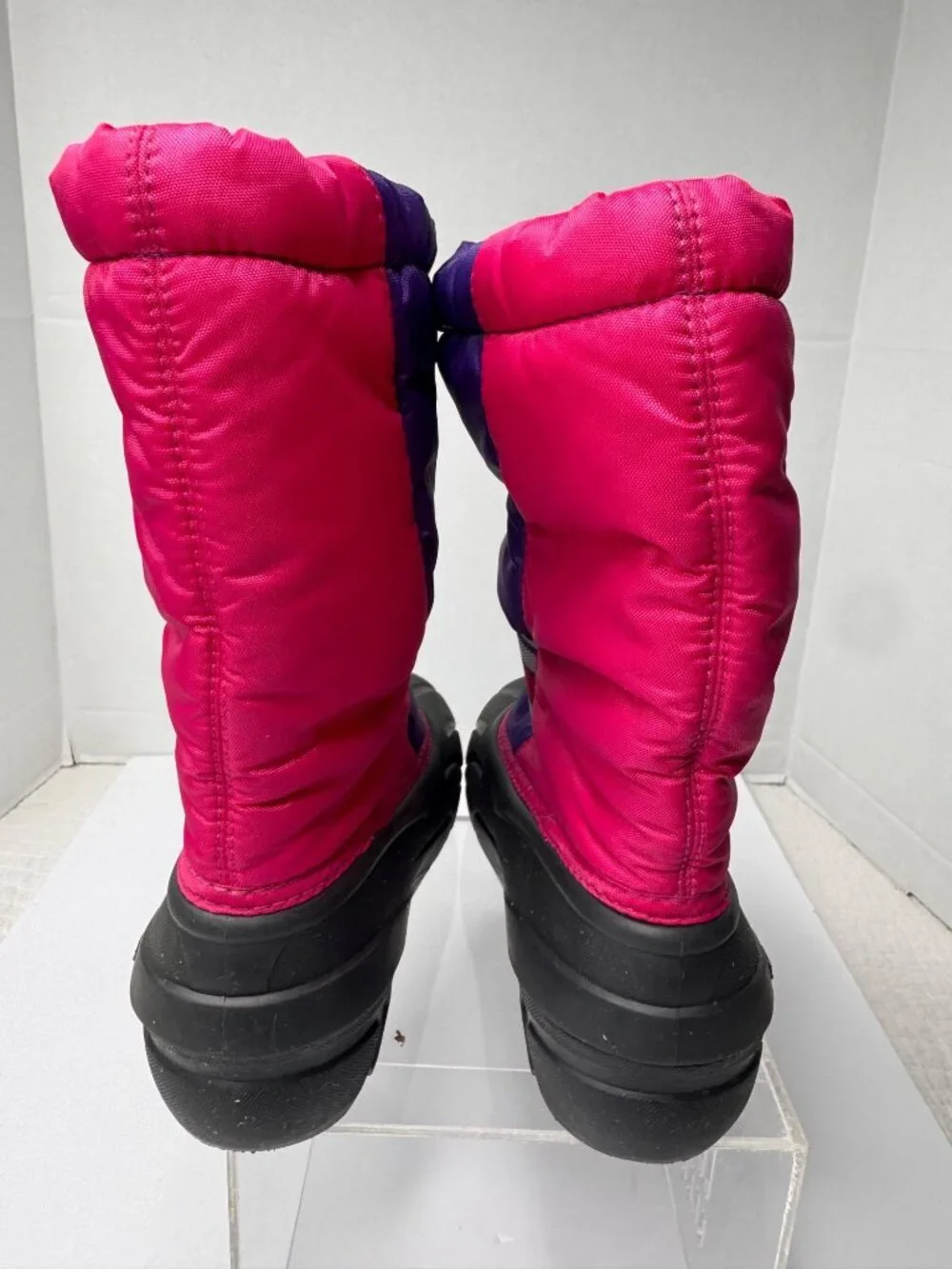 Sorel Flurry Youth Girls SZ 3 Purple Pink Lined Snow Winter Sledding Boots